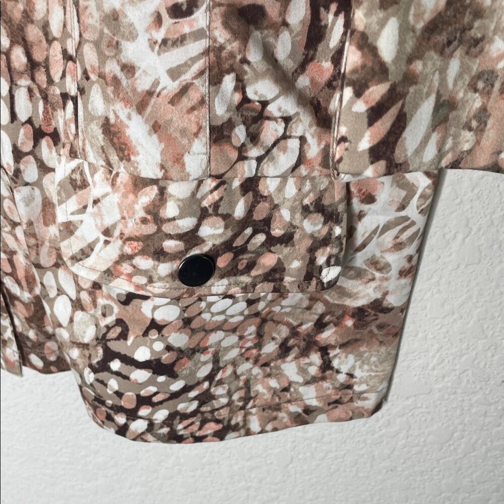 Chico's Multicolor Patterned Button-Down Shirt Wo… - image 3